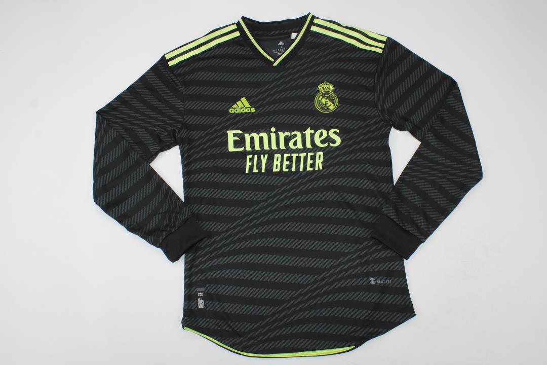 AAA Quality Real Madrid 22/23 Third Black Long Jersey(Player)
